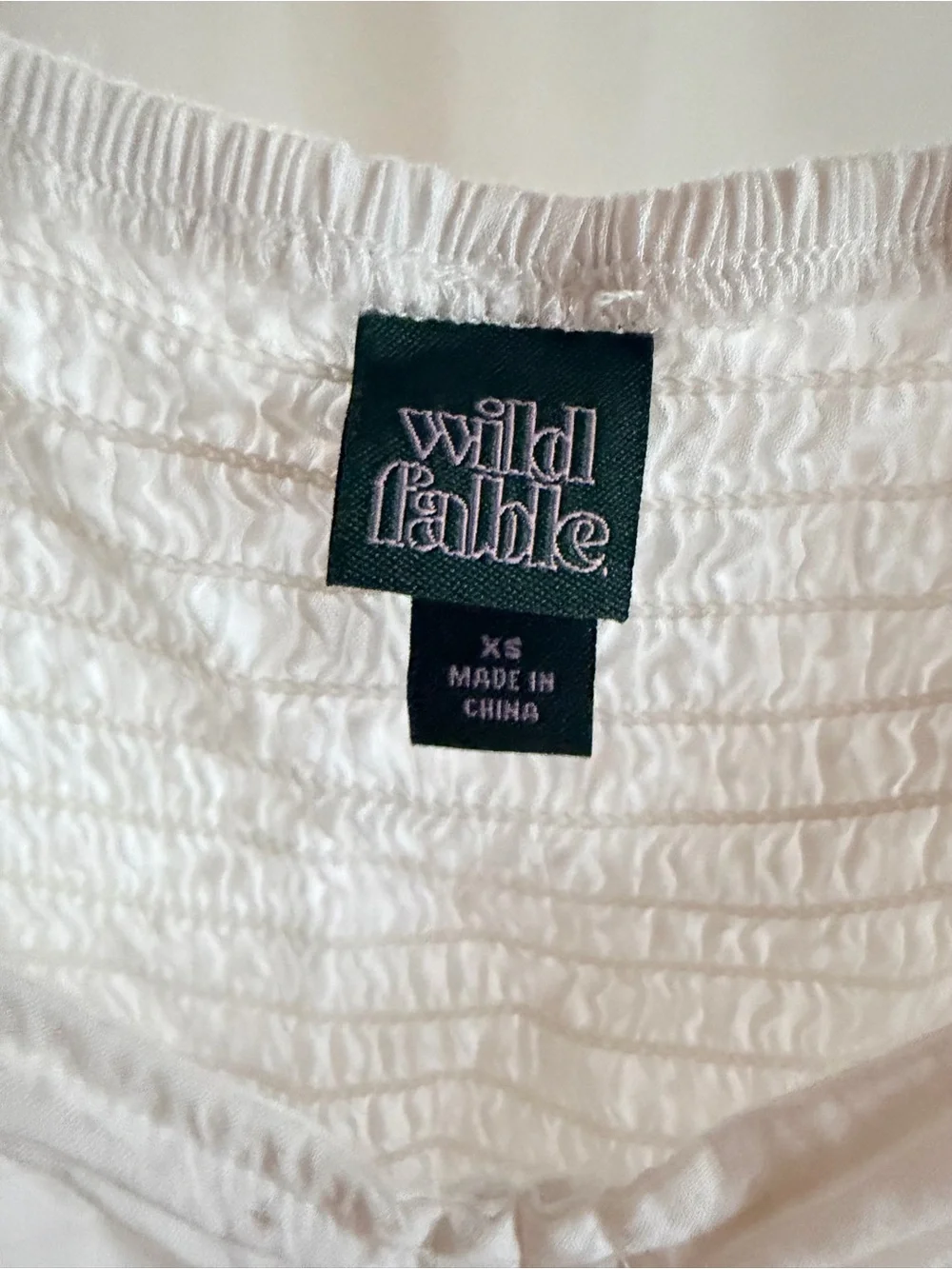 wild fable White Ruffle Front Long-Sleeve Blouse